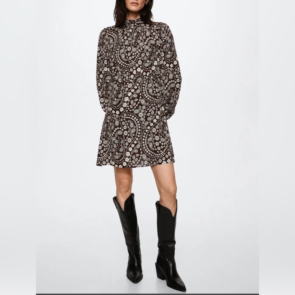 MANGO Paisley Print Mini Dress size 4